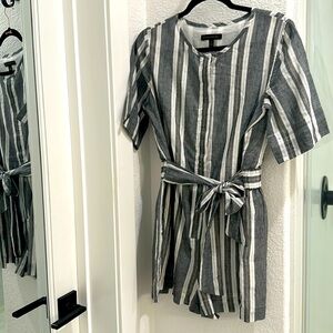 Banana Republic cotton linen blend stripped romper